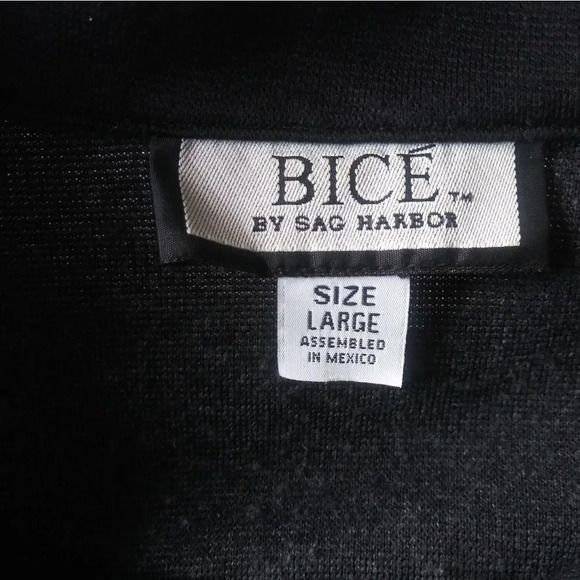BICE BY SAG HARBOR KNIT JACKET - BLACK & GRAY - Picture 3 of 5